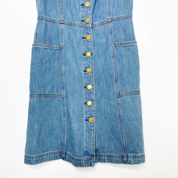 Gap Scoopneck Button Up Denim Dress - Picture 10 of 10